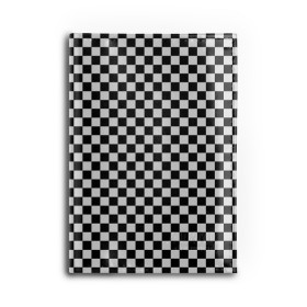 Обложка для автодокументов с принтом Шахматка мелкая в Новосибирске, натуральная кожа |  размер 19,9*13 см; внутри 4 больших “конверта” для документов и один маленький отдел — туда идеально встанут права | Тематика изображения на принте: квадраты | мелкая шахматка | текстуры | узор шахматка | узоры | чб | чб квадраты | чб узор | шахматка | шахматная доска | шахматы