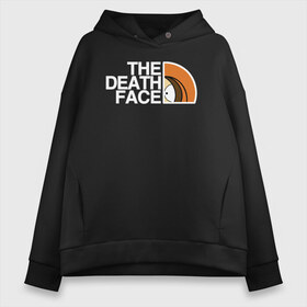 Женское худи Oversize хлопок с принтом The death face в Новосибирске, френч-терри — 70% хлопок, 30% полиэстер. Мягкий теплый начес внутри —100% хлопок | боковые карманы, эластичные манжеты и нижняя кромка, капюшон на магнитной кнопке | south park | sp | the north face | батерс | баттерс | гарисон | кайл  брофловски | картман | кеннет | кенни | макки | маккормик | марш | мистер | мультфильм | норт фейс | полотенчи | ренди | саус парк | сауспарк | стэн