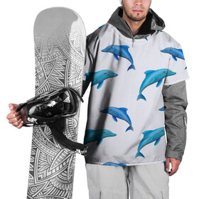 Накидка на куртку 3D с принтом Рай для дельфина в Новосибирске, 100% полиэстер |  | Тематика изображения на принте: арт | дельфин | дельфины | искусство | морское | океан | паттерн | рыба | рыбы