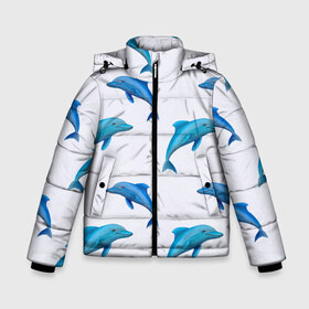 Зимняя куртка для мальчиков 3D с принтом Рай для дельфина в Новосибирске, ткань верха — 100% полиэстер; подклад — 100% полиэстер, утеплитель — 100% полиэстер | длина ниже бедра, удлиненная спинка, воротник стойка и отстегивающийся капюшон. Есть боковые карманы с листочкой на кнопках, утяжки по низу изделия и внутренний карман на молнии. 

Предусмотрены светоотражающий принт на спинке, радужный светоотражающий элемент на пуллере молнии и на резинке для утяжки | арт | дельфин | дельфины | искусство | морское | океан | паттерн | рыба | рыбы
