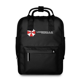 Женский рюкзак 3D с принтом Umbrella Corporation 2 в Новосибирске, 100% полиэстер | лямки с регулируемой длиной, сверху ручки, чтобы рюкзак нести как сумку. Основное отделение закрывается на молнию, как и внешний карман. Внутри два дополнительных кармана, один из которых закрывается на молнию. По бокам два дополнительных кармашка, куда поместится маленькая бутылочка
 | umbrella corporatio | корпорация амбрелла | обитель зла