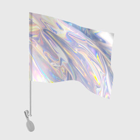 Флаг для автомобиля с принтом Фольга в Новосибирске, 100% полиэстер | Размер: 30*21 см | abstraction | абстрактный фон | абстракция | блестящая | блестящий | глянец | глянцевый | калейдоскоп | переливающийся | психоделика | разводы | разводы краски | текстура | фольга