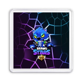 Магнит 55*55 с принтом BRAWL STARS LEON в Новосибирске, Пластик | Размер: 65*65 мм; Размер печати: 55*55 мм | bibi | brawl | brawl stars | crow | leon | max | sally | shark | stars | акула | биби | бравл | бравл старс | браво старс | игра | компьютерная | кров | леон | леон акула | старс | шарк