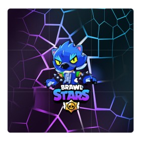 Магнитный плакат 3Х3 с принтом BRAWL STARS LEON в Новосибирске, Полимерный материал с магнитным слоем | 9 деталей размером 9*9 см | bibi | brawl | brawl stars | crow | leon | max | sally | shark | stars | акула | биби | бравл | бравл старс | браво старс | игра | компьютерная | кров | леон | леон акула | старс | шарк