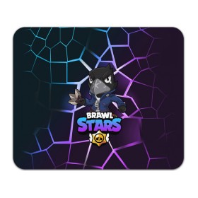 Коврик для мышки прямоугольный с принтом BRAWL STARS CROW в Новосибирске, натуральный каучук | размер 230 х 185 мм; запечатка лицевой стороны | bibi | brawl | brawl stars | crow | leon | max | sally | shark | stars | акула | биби | бравл | бравл старс | браво старс | игра | компьютерная | кров | леон | леон акула | старс | шарк