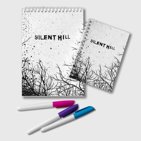 Блокнот с принтом SILENT HILL в Новосибирске, 100% бумага | 48 листов, плотность листов — 60 г/м2, плотность картонной обложки — 250 г/м2. Листы скреплены удобной пружинной спиралью. Цвет линий — светло-серый
 | Тематика изображения на принте: horror | pyramidhead | silent hill | silent hill 2 | silent hill 3 | survival horror | знаки | орден | пирамидоголовый | сайлент хилл | сайрэнто хиру | символы | ужасы | хоррор