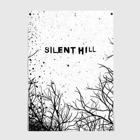 Постер с принтом SILENT HILL в Новосибирске, 100% бумага
 | бумага, плотность 150 мг. Матовая, но за счет высокого коэффициента гладкости имеет небольшой блеск и дает на свету блики, но в отличии от глянцевой бумаги не покрыта лаком | Тематика изображения на принте: horror | pyramidhead | silent hill | silent hill 2 | silent hill 3 | survival horror | знаки | орден | пирамидоголовый | сайлент хилл | сайрэнто хиру | символы | ужасы | хоррор