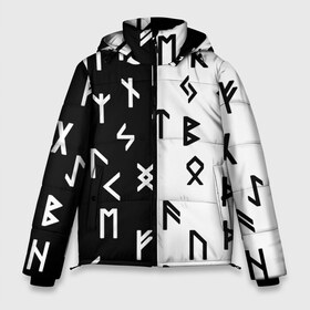 Мужская зимняя куртка 3D с принтом РУНЫ в Новосибирске, верх — 100% полиэстер; подкладка — 100% полиэстер; утеплитель — 100% полиэстер | длина ниже бедра, свободный силуэт Оверсайз. Есть воротник-стойка, отстегивающийся капюшон и ветрозащитная планка. 

Боковые карманы с листочкой на кнопках и внутренний карман на молнии. | runes | древние знаки | знак рода | знаки | иероглифы | коловрат | перунова сила | руны | русь | сварог | сварожич | символы | славяне | славянская символика | я русский | ярга