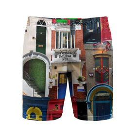 Мужские шорты спортивные с принтом London doors цифровой коллаж в Новосибирске,  |  | англия | архитектура | великобритания | двери | дверь | лондон | окно | проем | туризм | цифровой коллаж