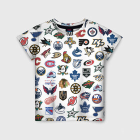 Детская футболка 3D с принтом Логотипы НХЛ в Новосибирске, 100% гипоаллергенный полиэфир | прямой крой, круглый вырез горловины, длина до линии бедер, чуть спущенное плечо, ткань немного тянется | capitals | nhl | penguins | pittsburgh | washington | блюз | бостон | брюинз | вашингтон | детройт | кэпиталз | логотипы нхл | нью йорк | пингвинз | питтсбург | рейнджерс | сан хосе шаркс | сент луис | тампа бэй