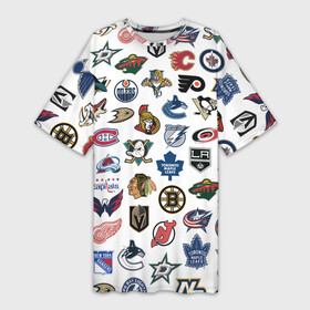 Платье-футболка 3D с принтом Логотипы НХЛ в Новосибирске,  |  | capitals | nhl | penguins | pittsburgh | washington | блюз | бостон | брюинз | вашингтон | детройт | кэпиталз | логотипы нхл | нью йорк | пингвинз | питтсбург | рейнджерс | сан хосе шаркс | сент луис | тампа бэй