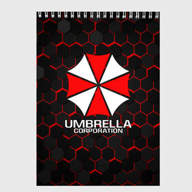 Скетчбук с принтом UMBRELLA CORP в Новосибирске, 100% бумага
 | 48 листов, плотность листов — 100 г/м2, плотность картонной обложки — 250 г/м2. Листы скреплены сверху удобной пружинной спиралью | Тематика изображения на принте: ada wong | biohazard | leon | nemesis | project resistance | raccoon city | re | re3 | resident evil | resident evil 3 | rpd | stars | umbrella | ада вонг | амбрелла | немезис | ужасы