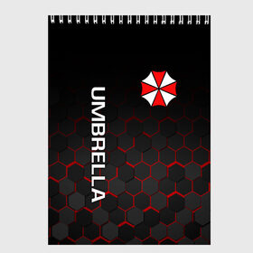 Скетчбук с принтом UMBRELLA CORP в Новосибирске, 100% бумага
 | 48 листов, плотность листов — 100 г/м2, плотность картонной обложки — 250 г/м2. Листы скреплены сверху удобной пружинной спиралью | Тематика изображения на принте: ada wong | biohazard | leon | nemesis | project resistance | raccoon city | re | re3 | resident evil | resident evil 3 | rpd | stars | umbrella | ада вонг | амбрелла | немезис | ужасы