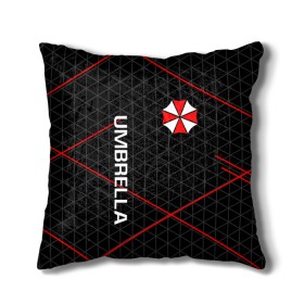 Подушка 3D с принтом UMBRELLA CORP в Новосибирске, наволочка – 100% полиэстер, наполнитель – холлофайбер (легкий наполнитель, не вызывает аллергию). | состоит из подушки и наволочки. Наволочка на молнии, легко снимается для стирки | ada wong | biohazard | leon | nemesis | project resistance | raccoon city | re | re3 | resident evil | resident evil 3 | rpd | stars | umbrella | ада вонг | амбрелла | немезис | ужасы