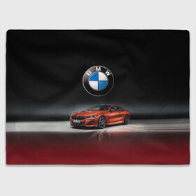 Плед 3D с принтом BMW в Новосибирске, 100% полиэстер | закругленные углы, все края обработаны. Ткань не мнется и не растягивается | Тематика изображения на принте: bmw | car | germany | prestige | red | автомобиль | бмв | германия | красный | престиж