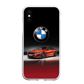 Чехол для iPhone XS Max матовый с принтом BMW в Новосибирске, Силикон | Область печати: задняя сторона чехла, без боковых панелей | bmw | car | germany | prestige | red | автомобиль | бмв | германия | красный | престиж