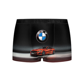 Мужские трусы 3D с принтом BMW в Новосибирске, 50% хлопок, 50% полиэстер | классическая посадка, на поясе мягкая тканевая резинка | bmw | car | germany | prestige | red | автомобиль | бмв | германия | красный | престиж