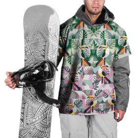 Накидка на куртку 3D с принтом туканы в Новосибирске, 100% полиэстер |  | Тематика изображения на принте: casual | summer | летние | лето | пляжное | тренд | тропики