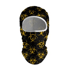 Балаклава 3D с принтом YELLOW BIOHAZARD в Новосибирске, 100% полиэстер, ткань с особыми свойствами — Activecool | плотность 150–180 г/м2; хорошо тянется, но при этом сохраняет форму. Закрывает шею, вокруг отверстия для глаз кайма. Единый размер | biohazard | covid 19 | mask | ncov | virus | биохазард | вирус | китай | коронавирус | маска | медицина | медицинская маска | нков | эпидемия