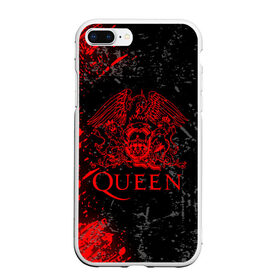 Чехол для iPhone 7Plus/8 Plus матовый с принтом QUEEN в Новосибирске, Силикон | Область печати: задняя сторона чехла, без боковых панелей | queen | квин | мистер робот | музыка | рами малек | рок | фредди меркьюри