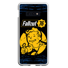 Чехол для Samsung S10E с принтом FALLOUT_76 в Новосибирске, Силикон | Область печати: задняя сторона чехла, без боковых панелей | Тематика изображения на принте: 101 | 111 | 13 | 76 | atom cats | bethesda | brotherhood of steel | fallout | nuka cola | tunnel snakes | vault | war | братство стали | война | убежище | фолаут | фоллаут | ядер кола