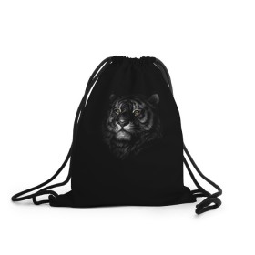 Рюкзак-мешок 3D с принтом Тигр в Новосибирске, 100% полиэстер | плотность ткани — 200 г/м2, размер — 35 х 45 см; лямки — толстые шнурки, застежка на шнуровке, без карманов и подкладки | арт | большие кошки | голова тигра | животные | тигр | хищники