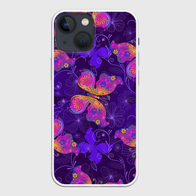 Чехол для iPhone 13 mini с принтом БАБОЧКИ ПАТТЕРН | BUTTERFLY PATTERN в Новосибирске,  |  | butterflies | butterfly | spring | бабочка | бобочки | весна | животные | красиво | крыло | мотыльки | насекомое | насекомые | чешуекрылые