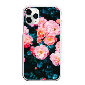 Чехол для iPhone 11 Pro Max матовый с принтом Dark flowers в Новосибирске, Силикон |  | dark | flowers | leaves | roses | весна | лепестки | розы | сад | цветы