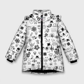 Зимняя куртка для девочек 3D с принтом RAINBOW SIX SIEGE в Новосибирске, ткань верха — 100% полиэстер; подклад — 100% полиэстер, утеплитель — 100% полиэстер. | длина ниже бедра, удлиненная спинка, воротник стойка и отстегивающийся капюшон. Есть боковые карманы с листочкой на кнопках, утяжки по низу изделия и внутренний карман на молнии. 

Предусмотрены светоотражающий принт на спинке, радужный светоотражающий элемент на пуллере молнии и на резинке для утяжки. | caveira | dokkaebi | ela | mute | outbreak | r6s | rainbow | rainbow six siege | tom clancys | радуга 6 осада | том клэнси