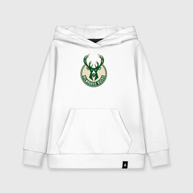 Детская толстовка хлопок с принтом Milwaukee Bucks (1) в Новосибирске, 100% хлопок | Круглый горловой вырез, эластичные манжеты, пояс, капюшен | Тематика изображения на принте: ball | basketball | milwaukee bucks | sport | streetball | баскетбол | милуоки бакс | мяч | нба | спорт | стритбол