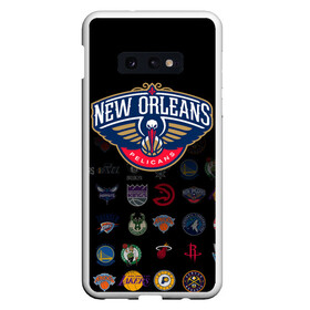 Чехол для Samsung S10E с принтом New Orleans Pelicans (1) в Новосибирске, Силикон | Область печати: задняя сторона чехла, без боковых панелей | ball | basketball | new orleans pelicans | pelicans | sport | streetball | баскетбол | мяч | нба | пеликанс | спорт | стритбол