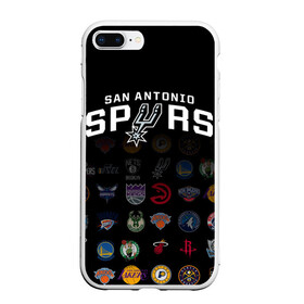 Чехол для iPhone 7Plus/8 Plus матовый с принтом San Antonio Spurs (2) в Новосибирске, Силикон | Область печати: задняя сторона чехла, без боковых панелей | ball | basketball | sport | spurs | streetball | баскетбол | мяч | нба | спёрс | спорт | стритбол