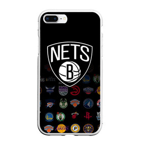 Чехол для iPhone 7Plus/8 Plus матовый с принтом Brooklyn Nets (1) в Новосибирске, Силикон | Область печати: задняя сторона чехла, без боковых панелей | Тематика изображения на принте: 