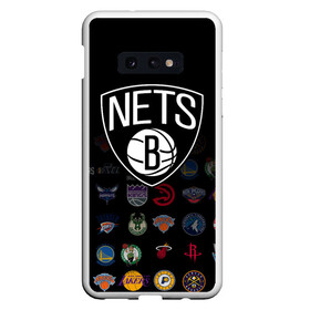 Чехол для Samsung S10E с принтом Brooklyn Nets (1) в Новосибирске, Силикон | Область печати: задняя сторона чехла, без боковых панелей | Тематика изображения на принте: 