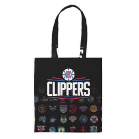 Шоппер 3D с принтом Los Angeles Clippers (2) в Новосибирске, 100% полиэстер | Плотность: 200 г/м2; Размер: 34×35 см; Высота лямок: 30 см | ball | basketball | clippers | sport | streetball | баскетбол | клипперс | мяч | нба | спорт | стритбол