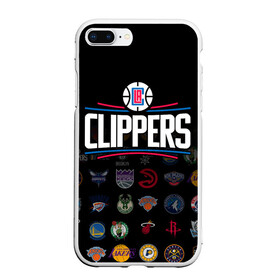 Чехол для iPhone 7Plus/8 Plus матовый с принтом Los Angeles Clippers (2) в Новосибирске, Силикон | Область печати: задняя сторона чехла, без боковых панелей | ball | basketball | clippers | sport | streetball | баскетбол | клипперс | мяч | нба | спорт | стритбол