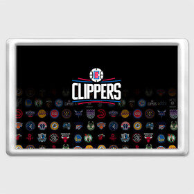 Магнит 45*70 с принтом Los Angeles Clippers (2) в Новосибирске, Пластик | Размер: 78*52 мм; Размер печати: 70*45 | ball | basketball | clippers | sport | streetball | баскетбол | клипперс | мяч | нба | спорт | стритбол