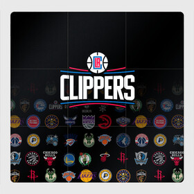 Магнитный плакат 3Х3 с принтом Los Angeles Clippers (2) в Новосибирске, Полимерный материал с магнитным слоем | 9 деталей размером 9*9 см | Тематика изображения на принте: ball | basketball | clippers | sport | streetball | баскетбол | клипперс | мяч | нба | спорт | стритбол