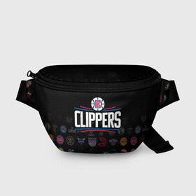 Поясная сумка 3D с принтом Los Angeles Clippers (2) в Новосибирске, 100% полиэстер | плотная ткань, ремень с регулируемой длиной, внутри несколько карманов для мелочей, основное отделение и карман с обратной стороны сумки застегиваются на молнию | ball | basketball | clippers | sport | streetball | баскетбол | клипперс | мяч | нба | спорт | стритбол