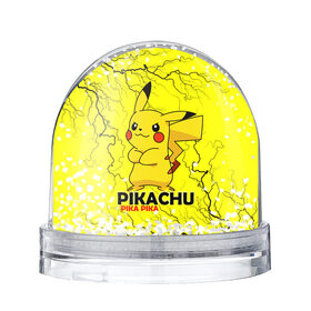 Снежный шар с принтом Pikachu Pika Pika в Новосибирске, Пластик | Изображение внутри шара печатается на глянцевой фотобумаге с двух сторон | pika | pikachu | аниме | детская | детям | игры | молния | мышка | мышь | пика | пикачу | покемон | покемоны