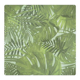 Магнитный плакат 3Х3 с принтом Я из джунглей в Новосибирске, Полимерный материал с магнитным слоем | 9 деталей размером 9*9 см | branch | foliage | leafy | nature | арт | ветка | веточка | джунгли | зеленый | лист | листочки | листья | природа | черный