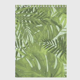 Скетчбук с принтом Я из джунглей в Новосибирске, 100% бумага
 | 48 листов, плотность листов — 100 г/м2, плотность картонной обложки — 250 г/м2. Листы скреплены сверху удобной пружинной спиралью | branch | foliage | leafy | nature | арт | ветка | веточка | джунгли | зеленый | лист | листочки | листья | природа | черный