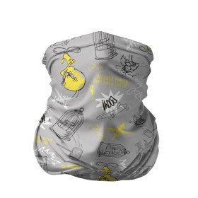 Бандана-труба 3D с принтом Looney Tunes в Новосибирске, 100% полиэстер, ткань с особыми свойствами — Activecool | плотность 150‒180 г/м2; хорошо тянется, но сохраняет форму | looney tunes | tweety | vdzabma | луни тюнз | твити