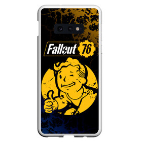 Чехол для Samsung S10E с принтом FALLOUT_76 в Новосибирске, Силикон | Область печати: задняя сторона чехла, без боковых панелей | Тематика изображения на принте: 101 | 111 | 13 | 76 | atom cats | bethesda | brotherhood of steel | fallout | nuka cola | tunnel snakes | vault | war | братство стали | война | убежище | фолаут | фоллаут | ядер кола