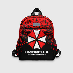 Детский рюкзак 3D с принтом Umbrella Corporation. в Новосибирске, 100% полиэстер | лямки с регулируемой длиной, сверху петелька, чтобы рюкзак можно было повесить на вешалку. Основное отделение закрывается на молнию, как и внешний карман. Внутри дополнительный карман. По бокам два дополнительных кармашка | resident evil | umbrella corporation | амбрелла | амбрелла корпорейшн | вирус | вымышленная военная и фармацевтическая корпорация | игра | умбрелла