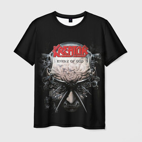Мужская футболка 3D с принтом Kreator 3 в Новосибирске, 100% полиэфир | прямой крой, круглый вырез горловины, длина до линии бедер | creator | kreator | metal | thrash | креатор | криатор | метал | треш