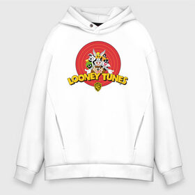 Мужское худи Oversize хлопок с принтом Looney Tunes в Новосибирске, френч-терри — 70% хлопок, 30% полиэстер. Мягкий теплый начес внутри —100% хлопок | боковые карманы, эластичные манжеты и нижняя кромка, капюшон на магнитной кнопке | bugs bunny | daffy duck | looney tunes | sylvester | tasmanian devil | taz | tweety | vdzabma | багз банни | даффи дак | луни тюнз | сильвестр | таз | тасманский дьяво | твити