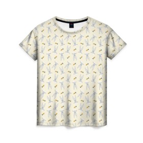Женская футболка 3D с принтом Багз Банни паттерн в Новосибирске, 100% полиэфир ( синтетическое хлопкоподобное полотно) | прямой крой, круглый вырез горловины, длина до линии бедер | bugs bunny | looney tunes | vdzabma | багз банни | луни тюнз