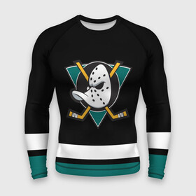 Мужской рашгард 3D с принтом Анахайм Дакс в Новосибирске,  |  | anaheim | anaheim ducks | ducks | hockey | nhl | usa | дакс | нхл | спорт | сша | хоккей | шайба