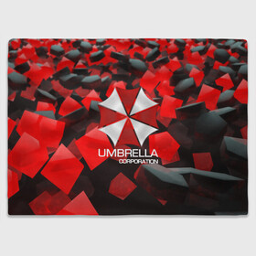 Плед 3D с принтом Umbrella Corp. в Новосибирске, 100% полиэстер | закругленные углы, все края обработаны. Ткань не мнется и не растягивается | biohazard | biohazard 7 | crocodile | fang | game | hand | monster | new umbrella | resident evil | resident evil 7 | umbrella | umbrella corp | umbrella corporation | zombie